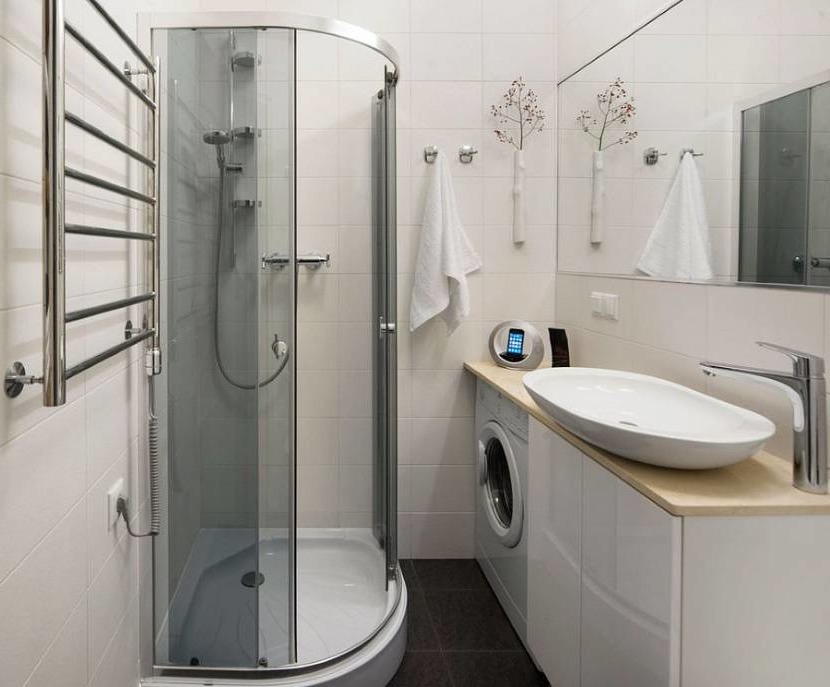 30 Design Ideas for a small Bathroom without a toilet