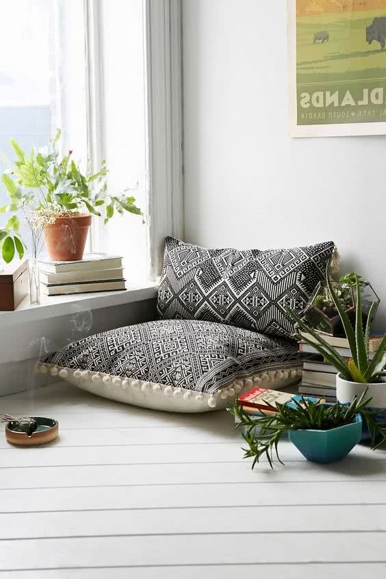 Cojines decorativos para salas, sillones y suelo 50 fotos