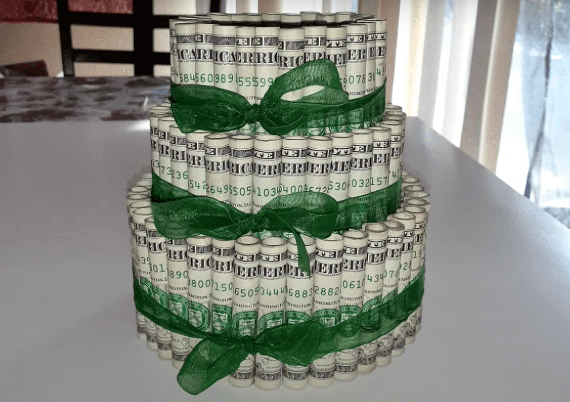 How to Make a Money Cake With Styrofoam?