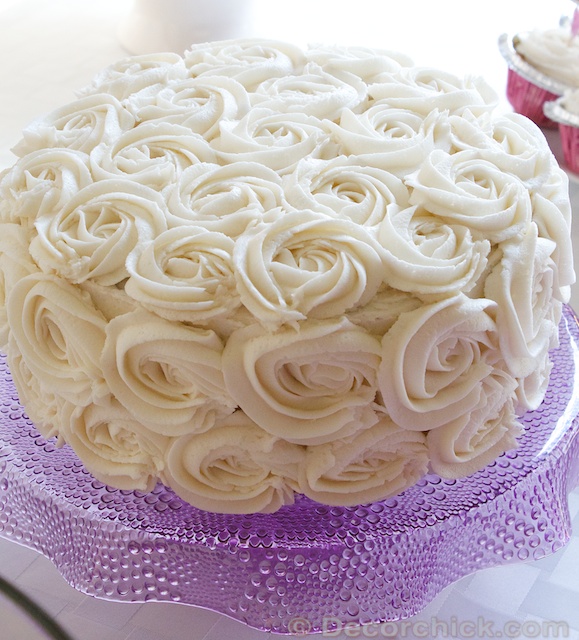 White Rose Cake Decorchick!