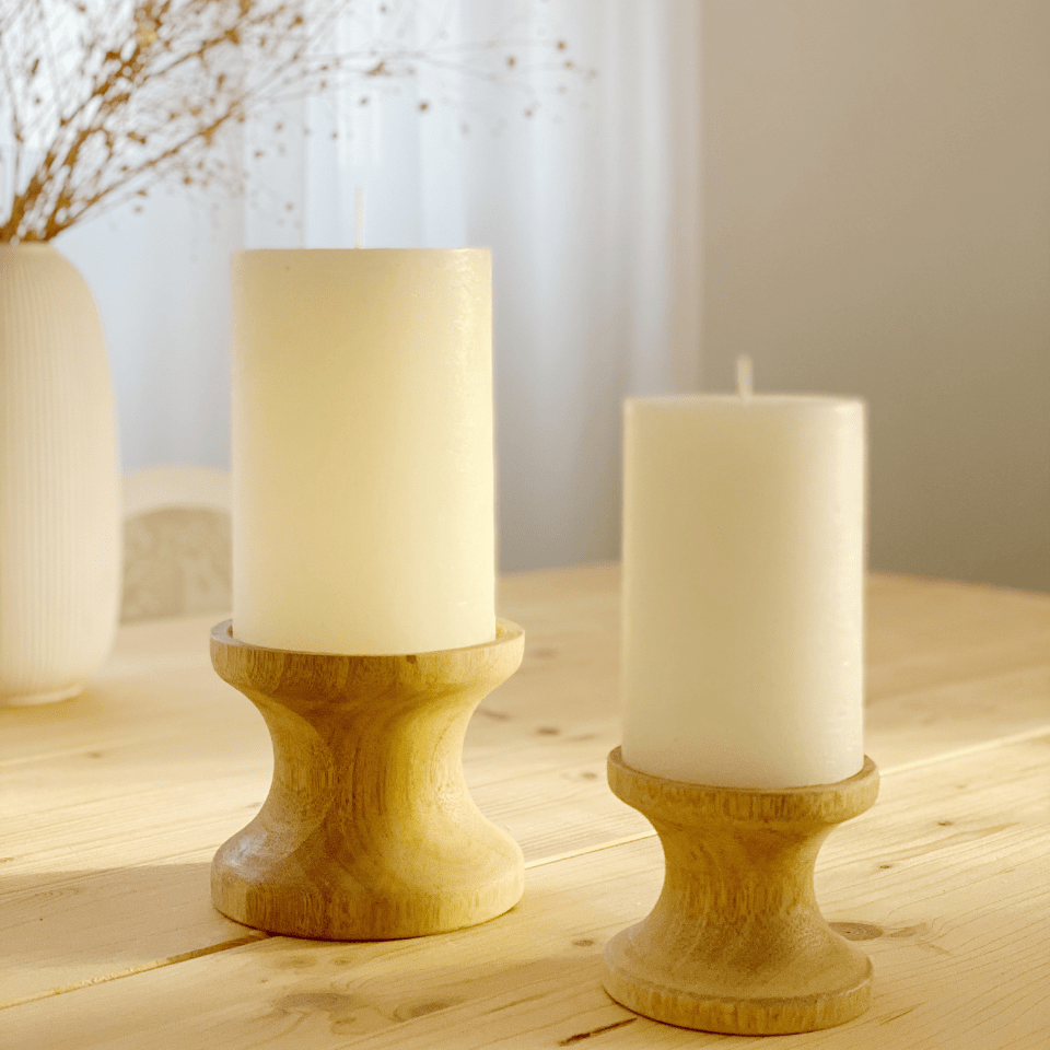 Candelabro de madera Decoresty