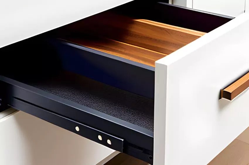 how to remove drawers with metal glides and no levers 3 steps