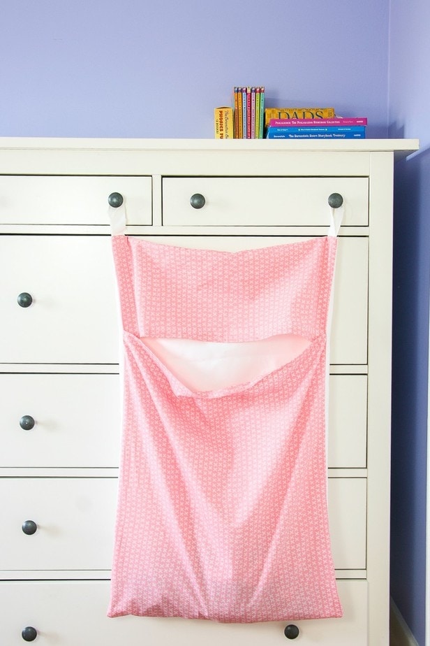 The Easiest DIY Hanging Laundry Bag Decorhint