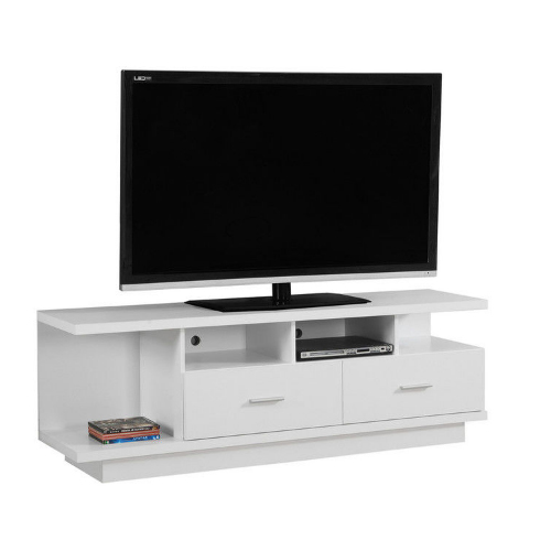 White Large Drawer TV Stand DECORHUBNG