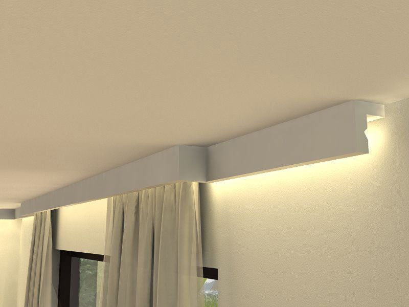 Vorhangschiene mit Blende LKO3 mit LED