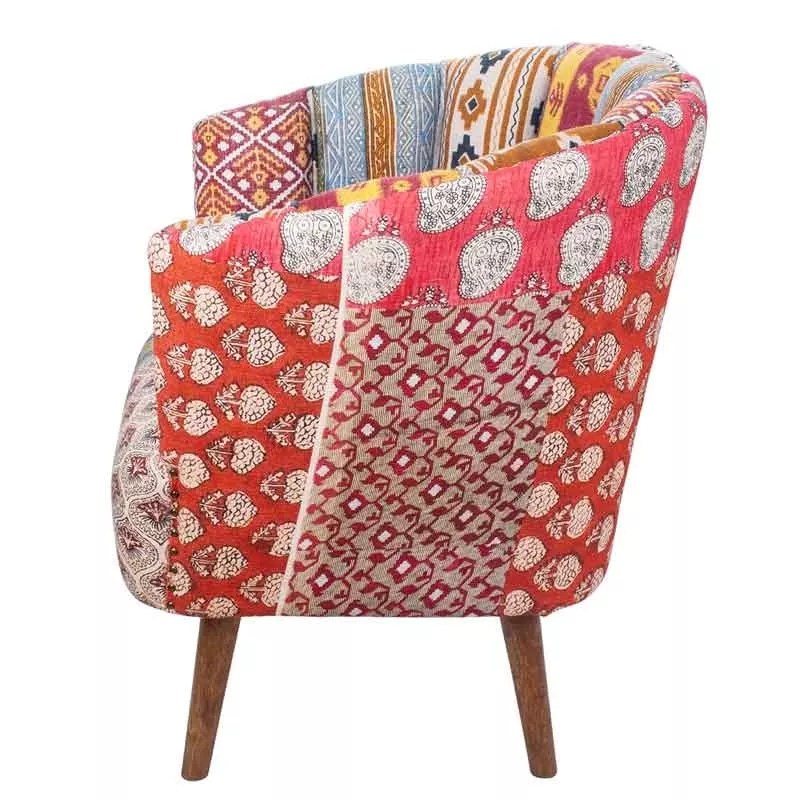 Sillón tapizado patchwork Sillones