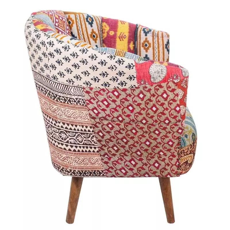 Sillón tapizado patchwork Sillones
