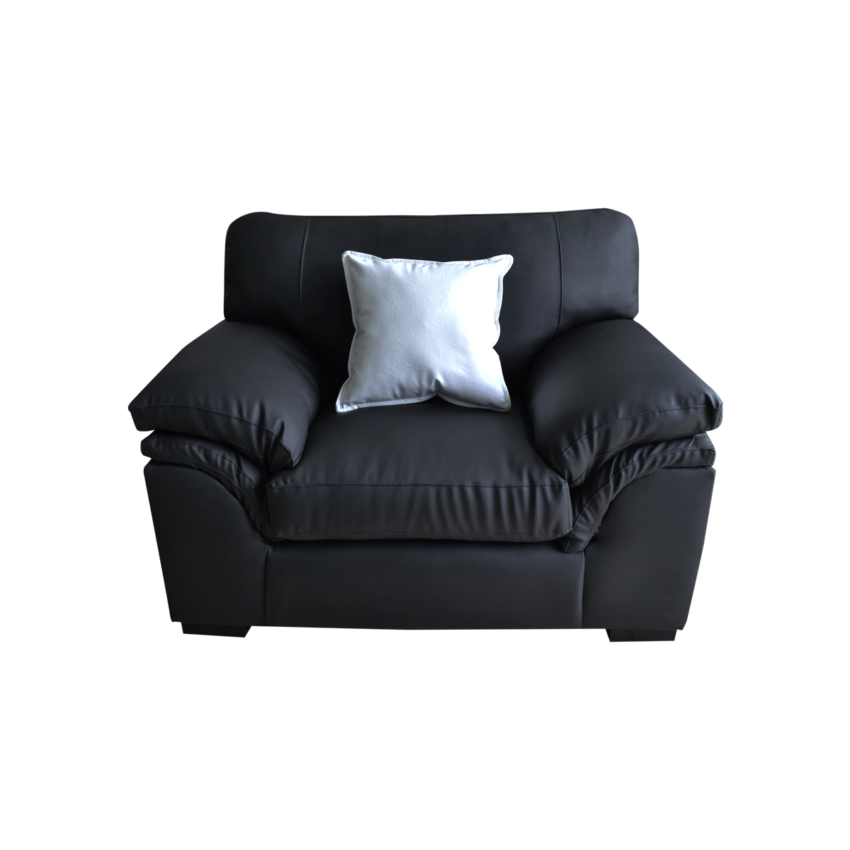 SOFÁ ACOLCHADO DE 1 CUERPO NEGRO Decotap Perú