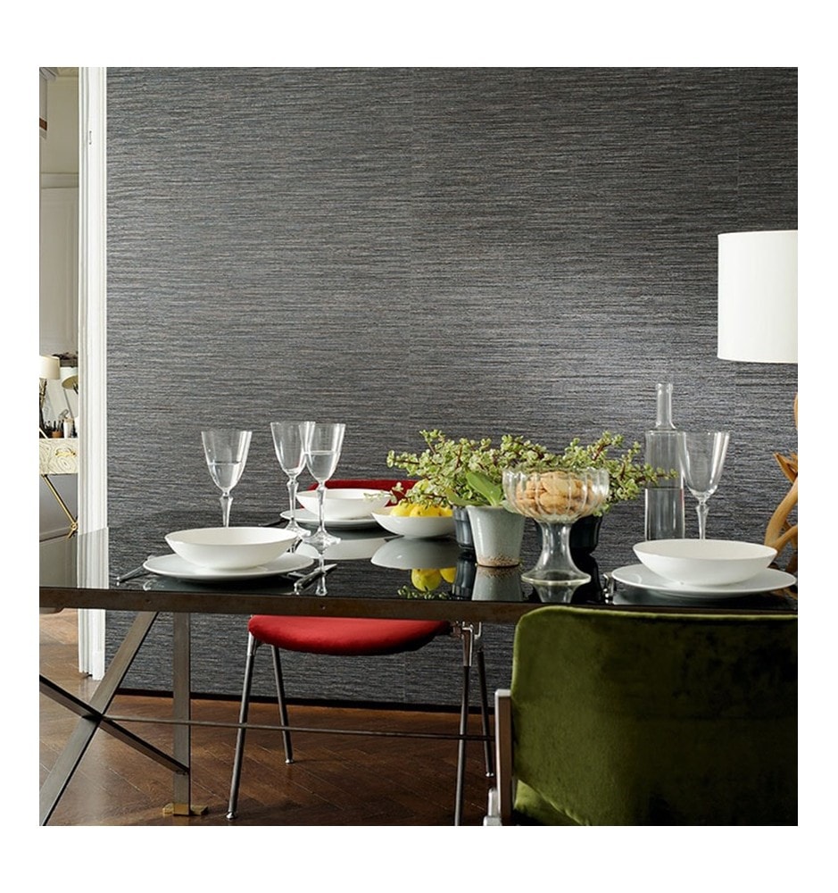 Elitis papier peint imitation duo cuir paille naturelle et délicate