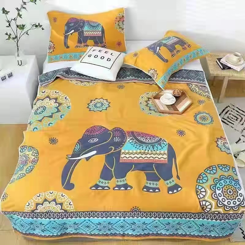 Pure Cotton Blanket Heavy Duty Super Soft Throw Couch Sofa Rug Single