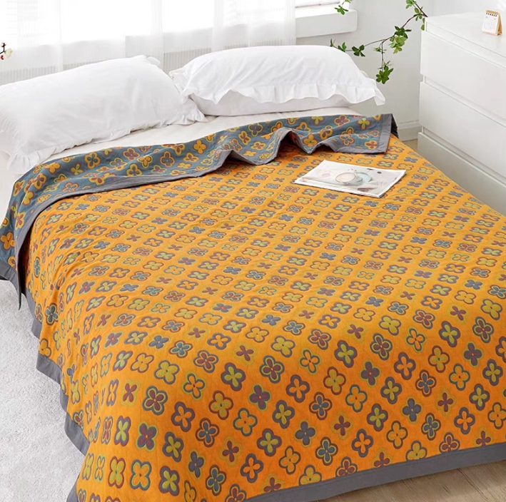 Combed High Quality Cotton Blanket Cooling Throw Coach Sofa Rug Single