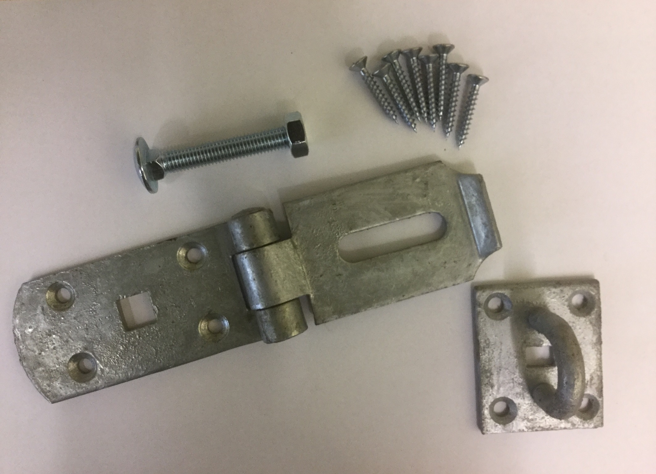 Hasp & Staple 8” Galvanised Dee Fencing