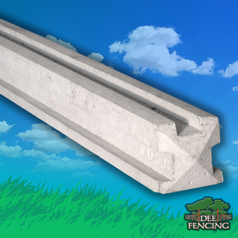 8’9” Concrete Slotted Corner/3 Way Post Dee Fencing