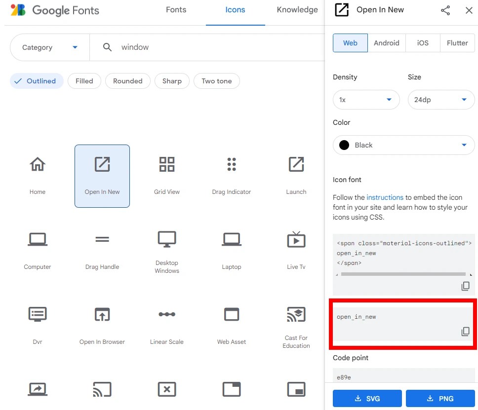 Google Material Icons をアイコンフォントとしてXD & ページで使う方法まとめ deepspace.blue