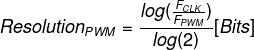 STM32 PWM Resolution Equation - STM32 PWM Resolution Formula