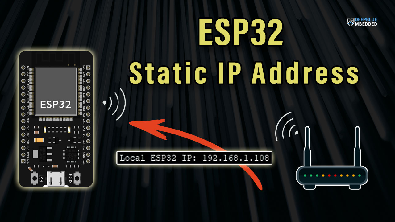 ESP32 Static IP Address (Arduino IDE) Assign Fixed IP