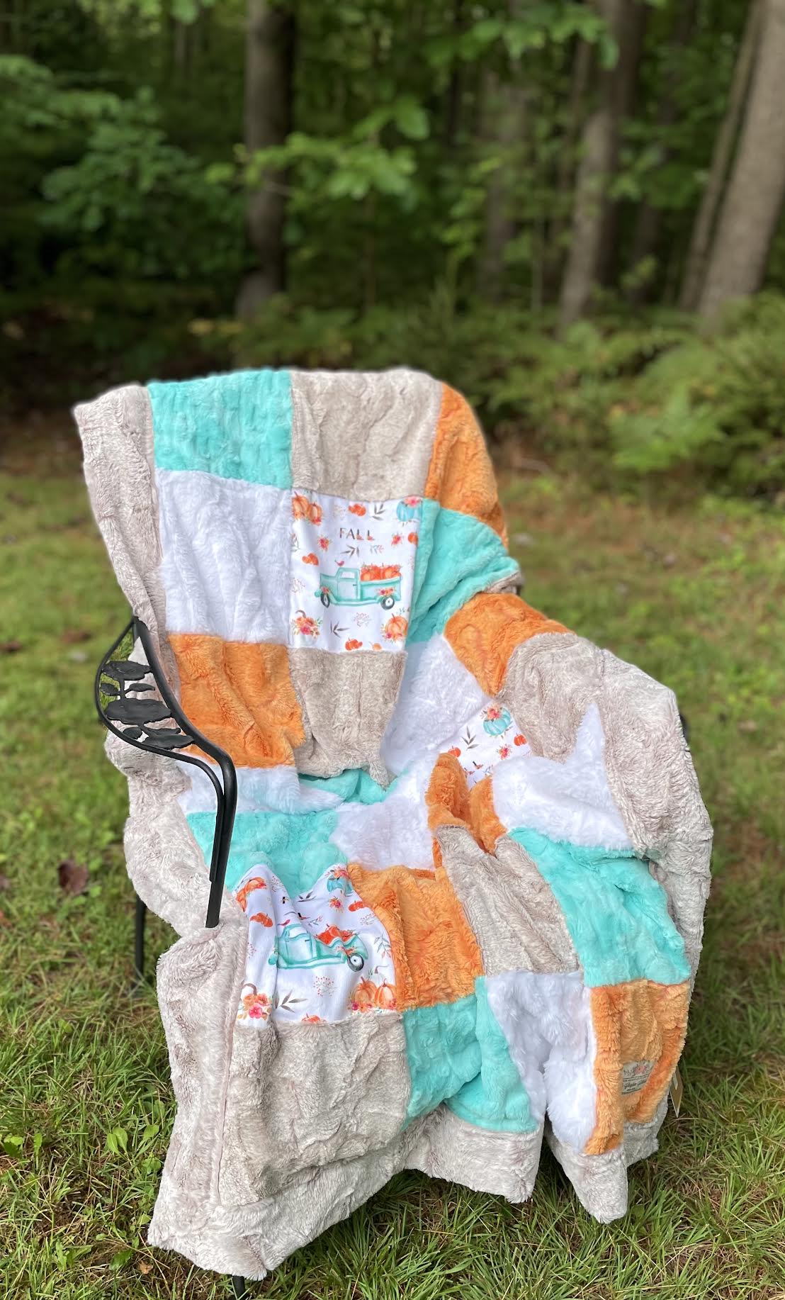 Handmade Minky Quilt Chair/Lap Size Deep Creek ArtistTribe