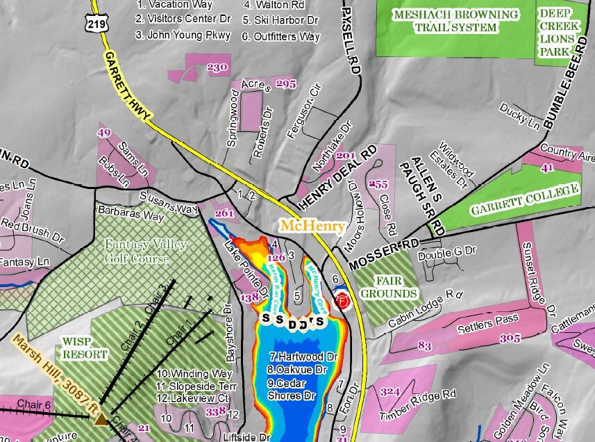 Garrett County Maps DCL Detail Deep Creek Times