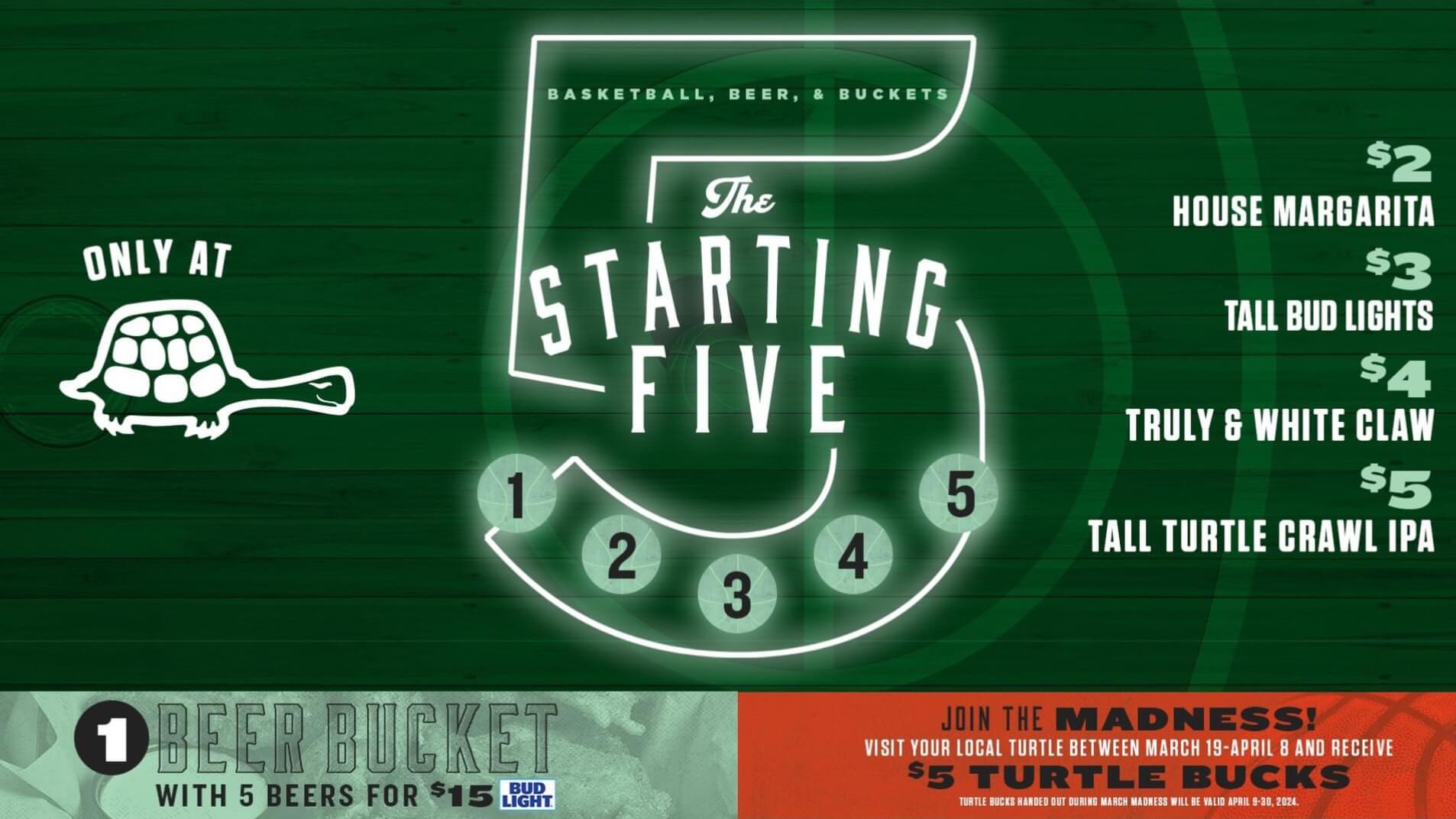 The Starting Five at The Greene Turtle Deep Creek Times