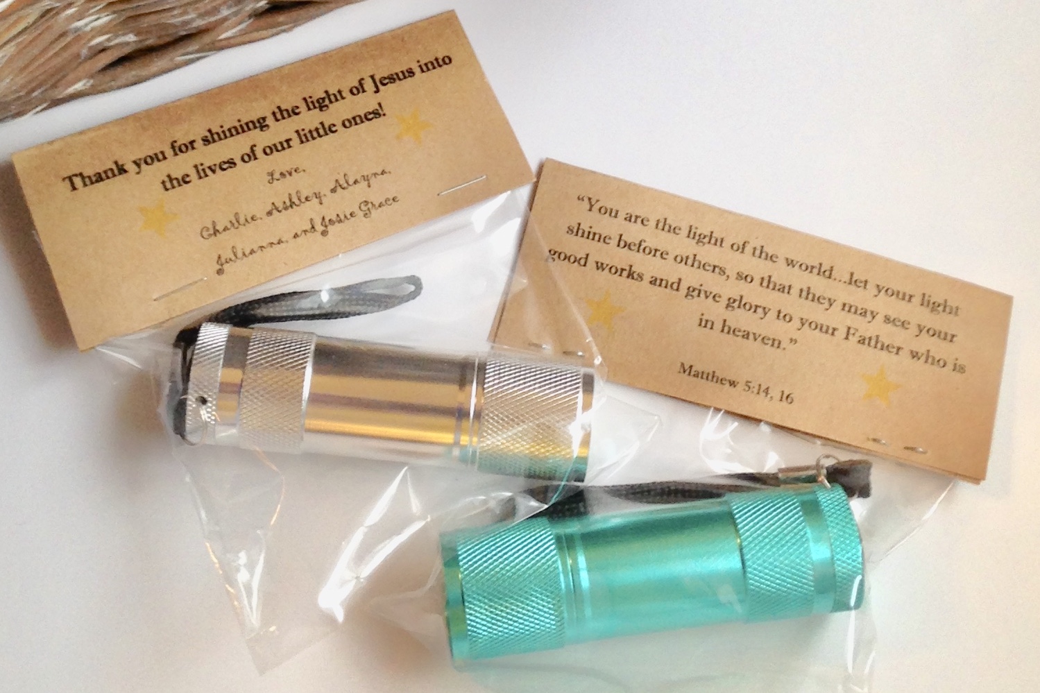 Shine the Light Teacher and Volunteer Gift Tag Deeper KidMin