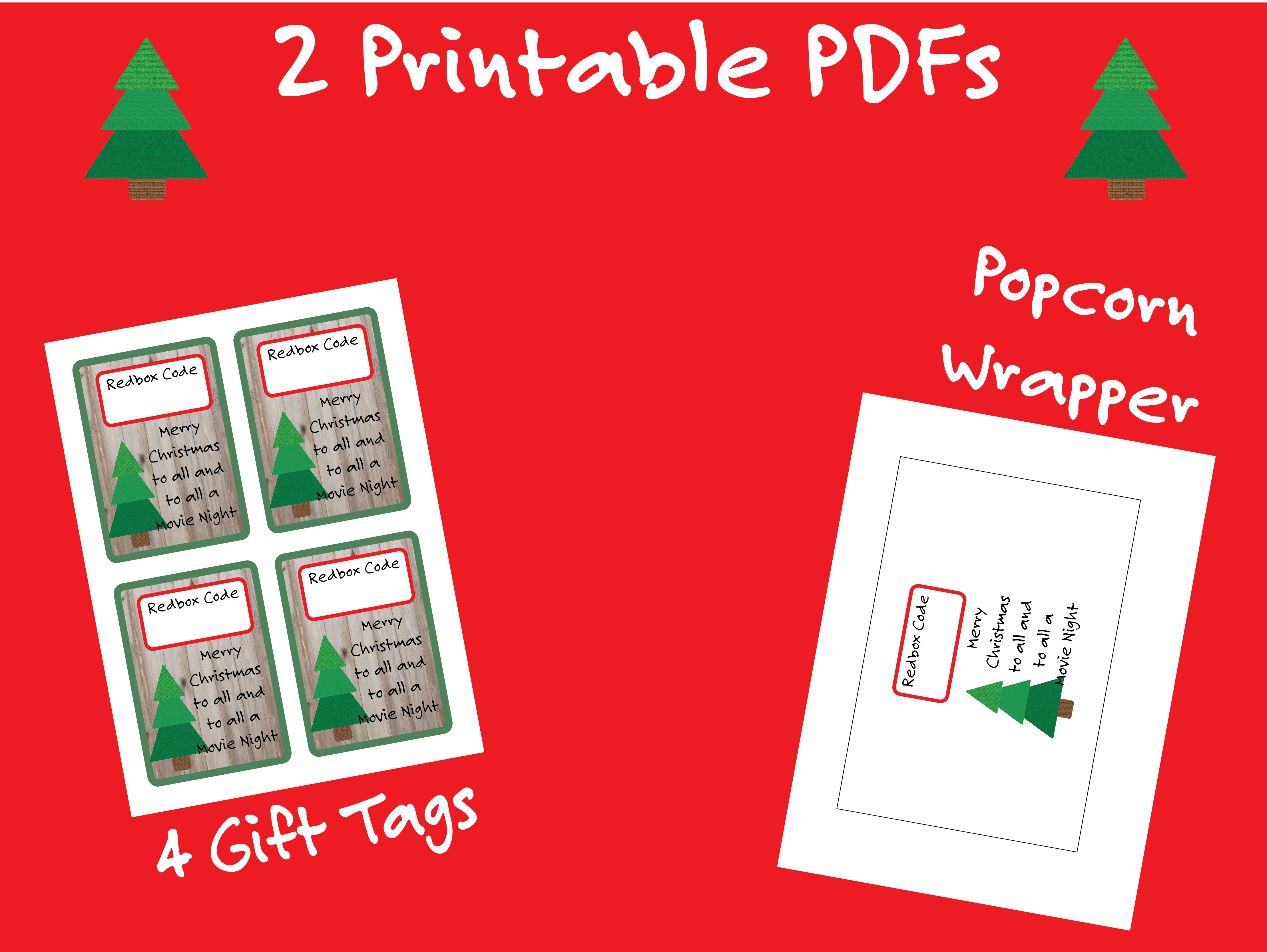 Printable Redbox Gift Tags and Popcorn Wrappers Deeper KidMin