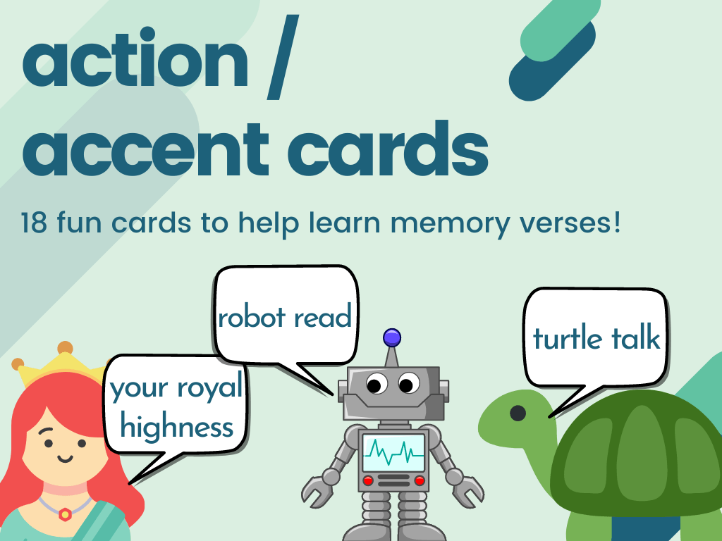 Memory Verse Action & Accent Cards Deeper KidMin