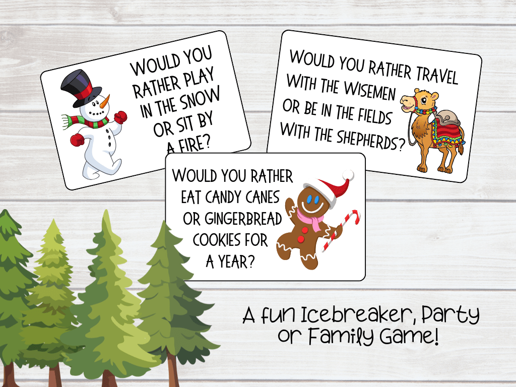 Would You Rather? Printable Christmas Game Deeper KidMin
