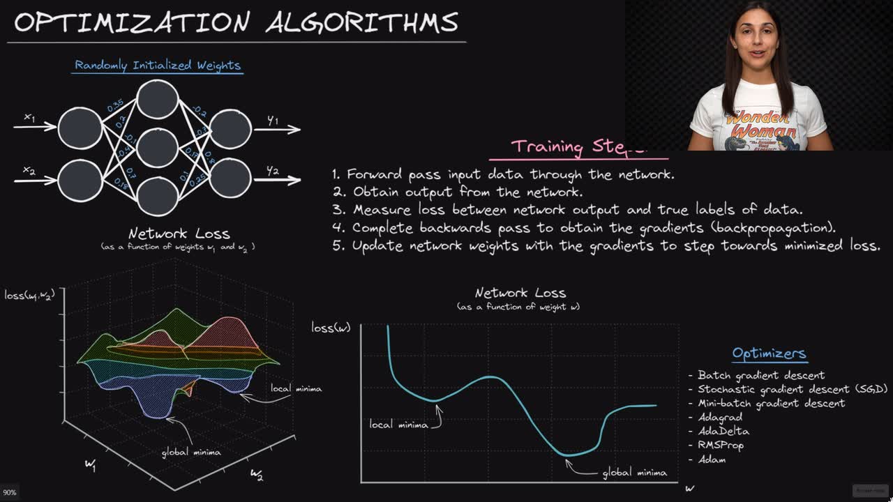 Neural Network Optimization Algorithms Deep Learning Dictionary deeplizard