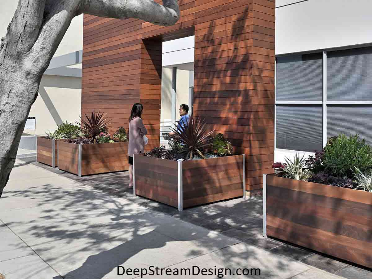 Commercial Wood Planters