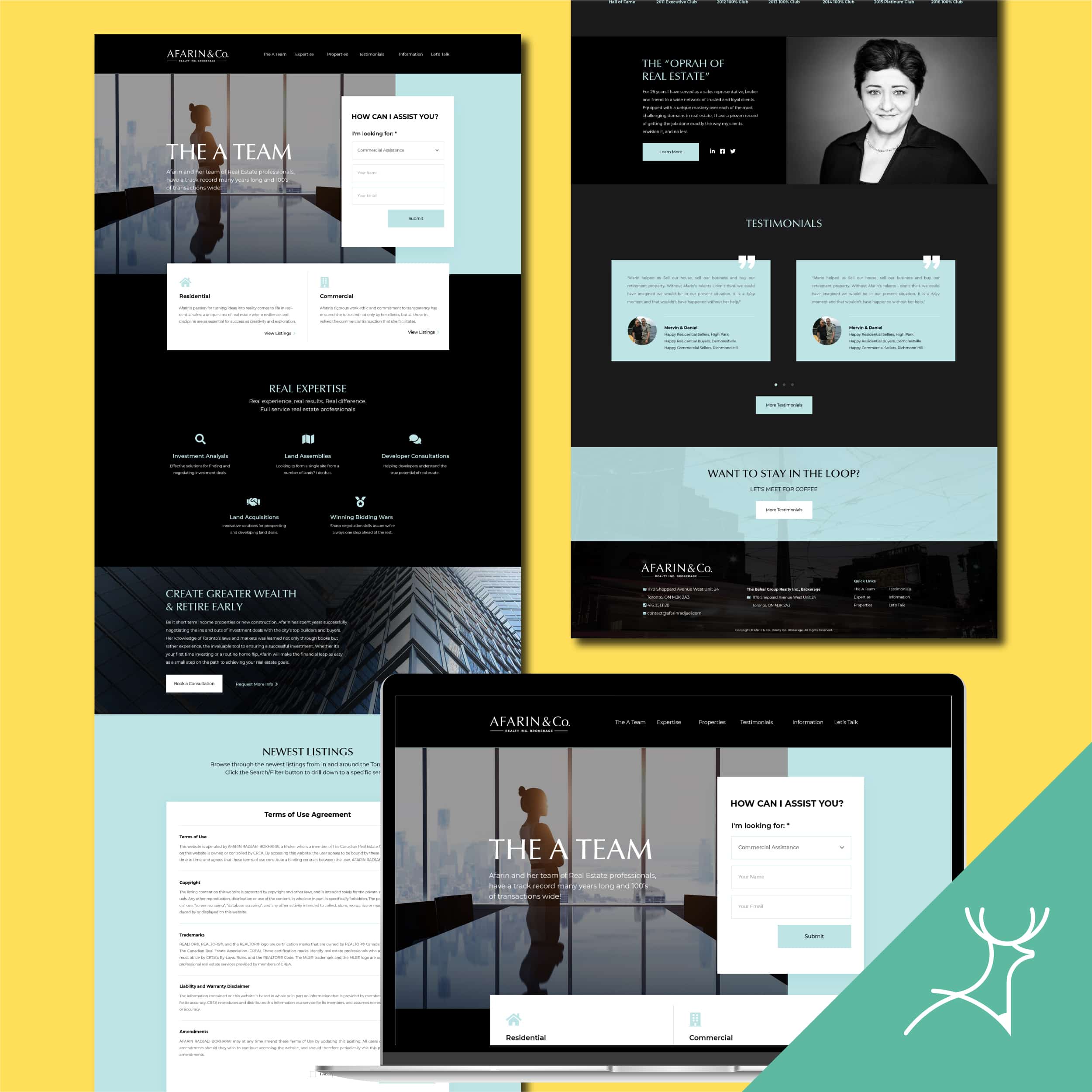 Black web design ideas made by Deer Designer web design ideas