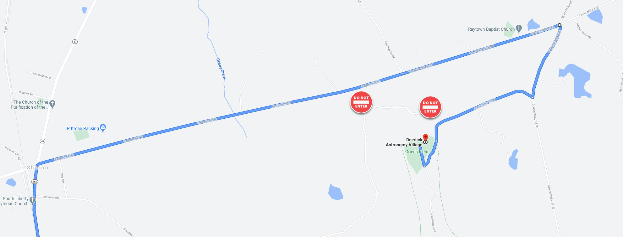 Directions Deerlick Astronomy Village