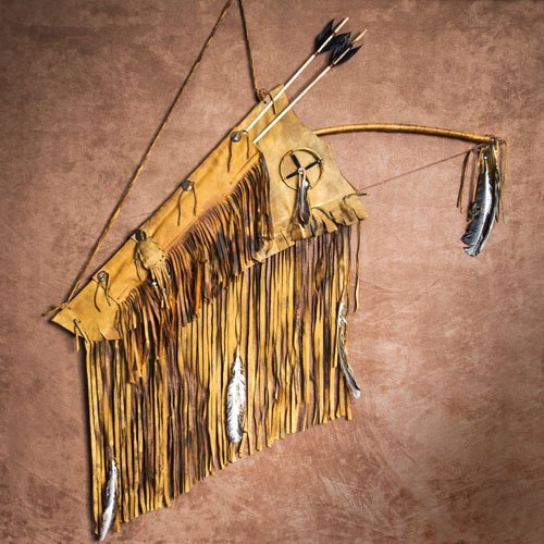 Lakota (Sioux) Bow W/ Crossed Arrows Beaded Deer Track Traders