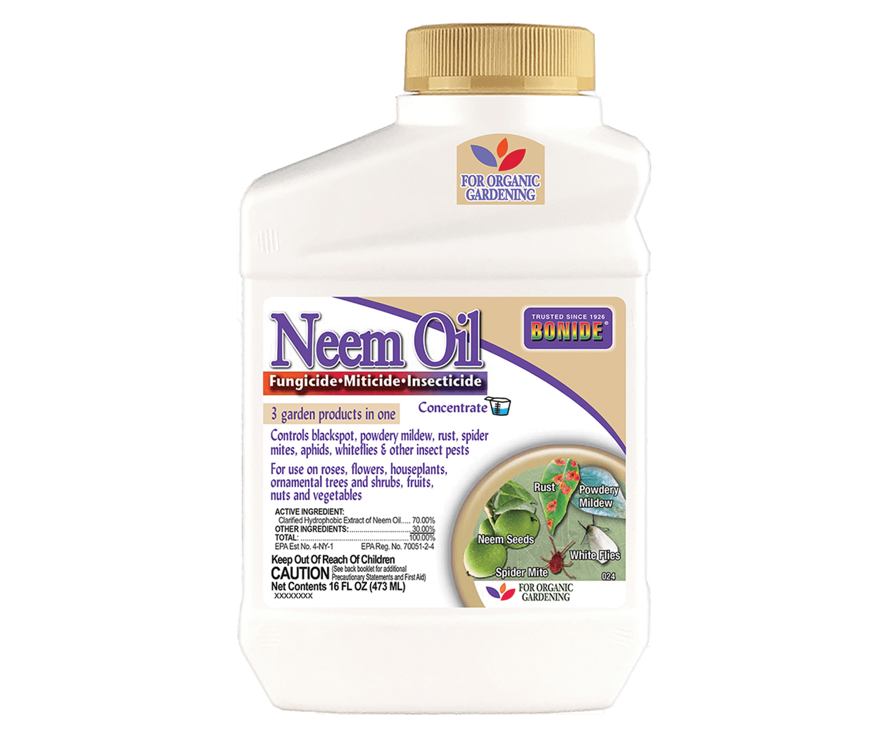 Bonide Neem Oil Fungicide, Miticide, & Insecticide Concentrate Dees