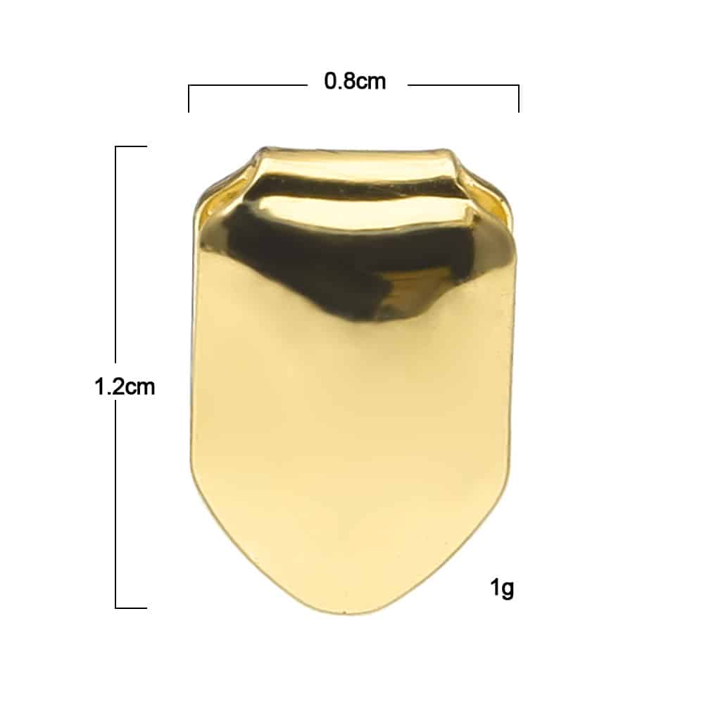 14K Gold Plated Single Tooth Cap Deez Grillz