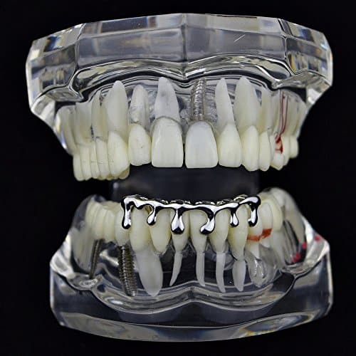 Silver Drip Grillz Bottom Only Deez Grillz