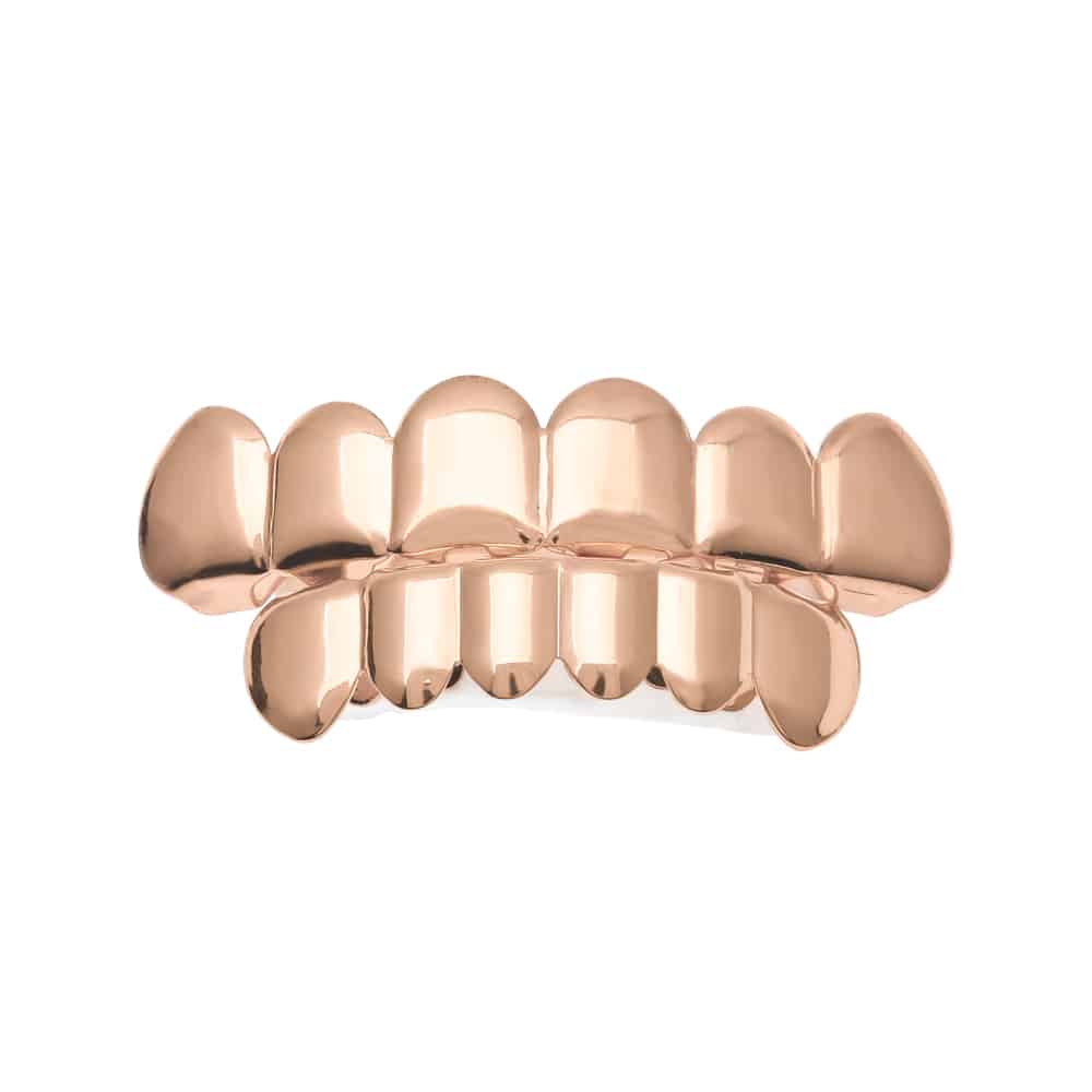 18K Rose Gold Plated Grillz Deez Grillz