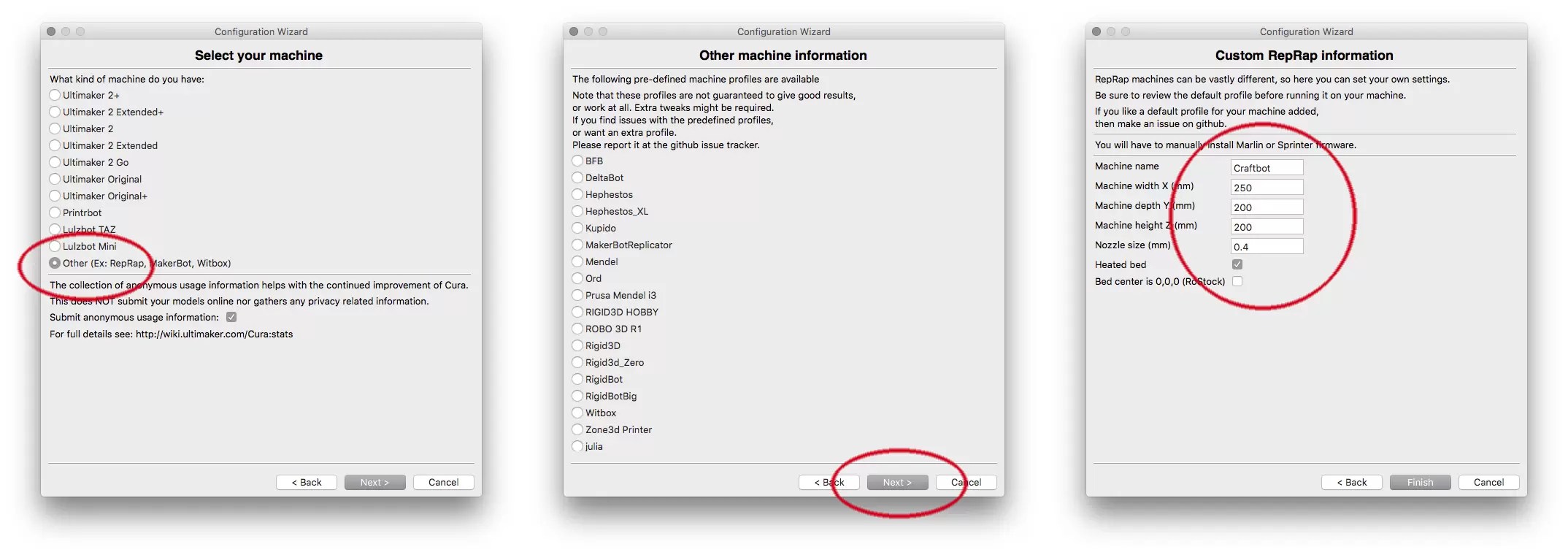 Setting Up Cura Slicing Software For Craftbot Article Wed 14 Dec 2016 01 25 38 Am Utc Microfabricator Com