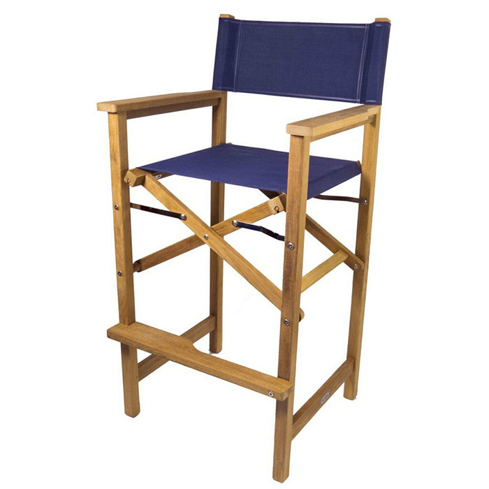 SeaTeak Folding Captain's Chair with Fabric Seat and Back ... (400 x 400 Pixel)