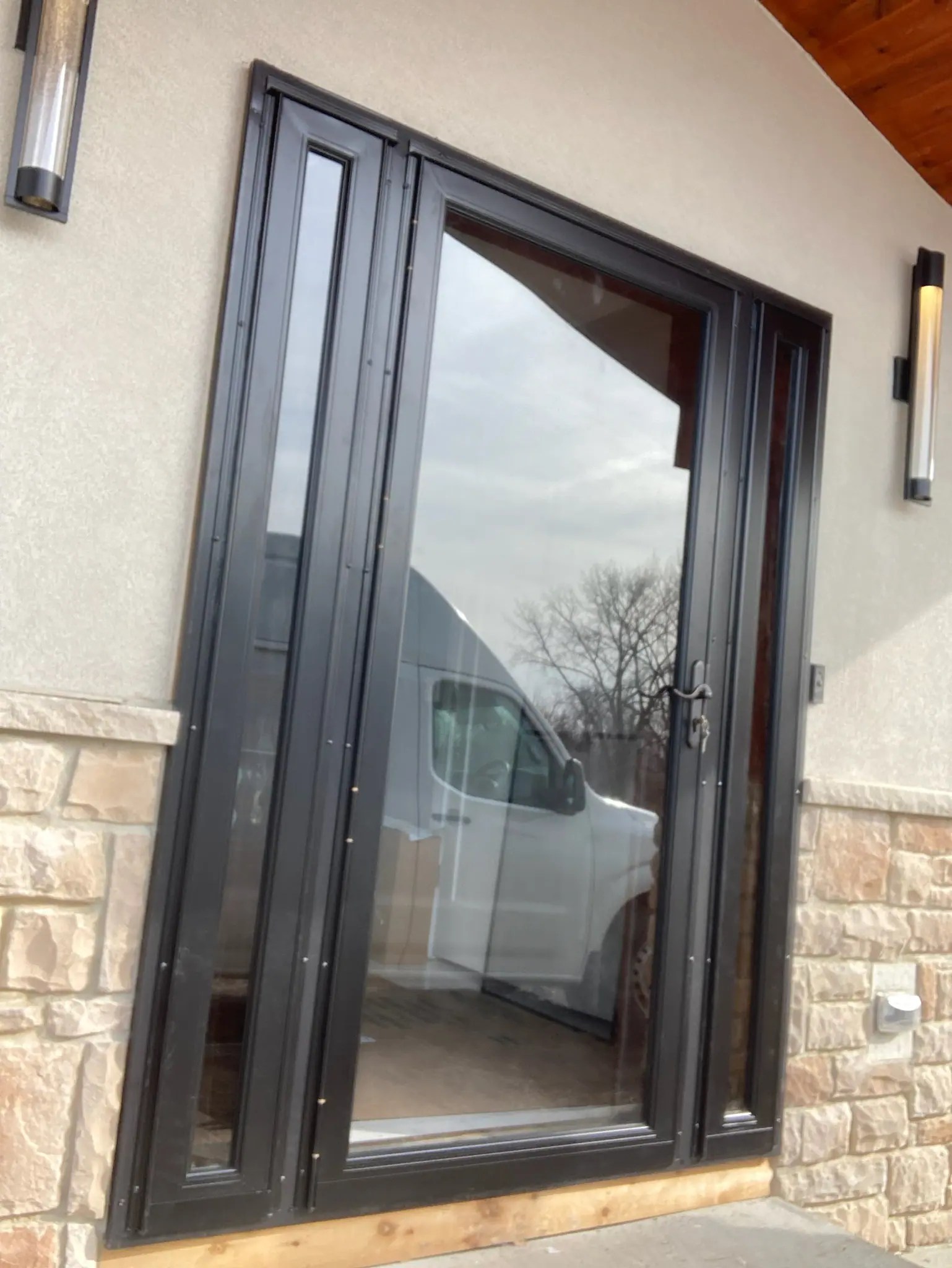 Aluminum Storm Door and Sidelites With Outer Frame