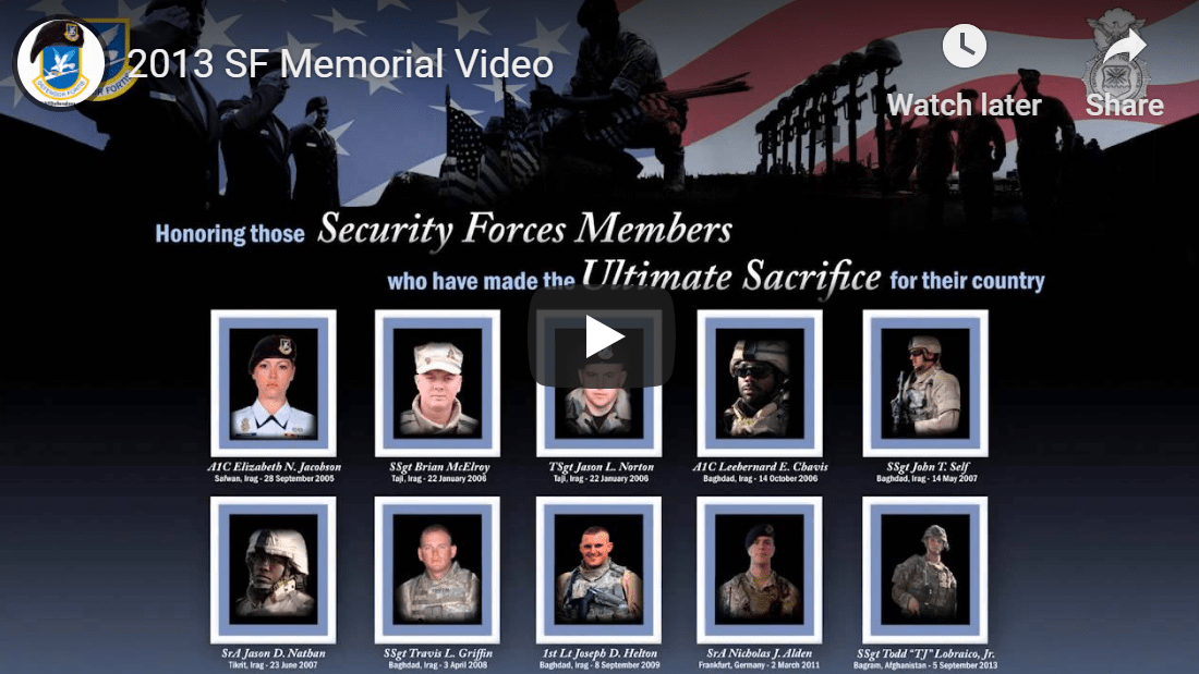 2013 Security Forces Memorial Video Defender Magazine