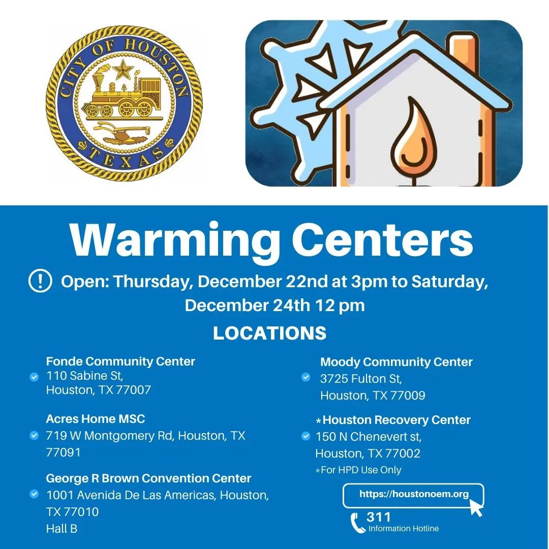 Prepare for the winter freeze warming centers available