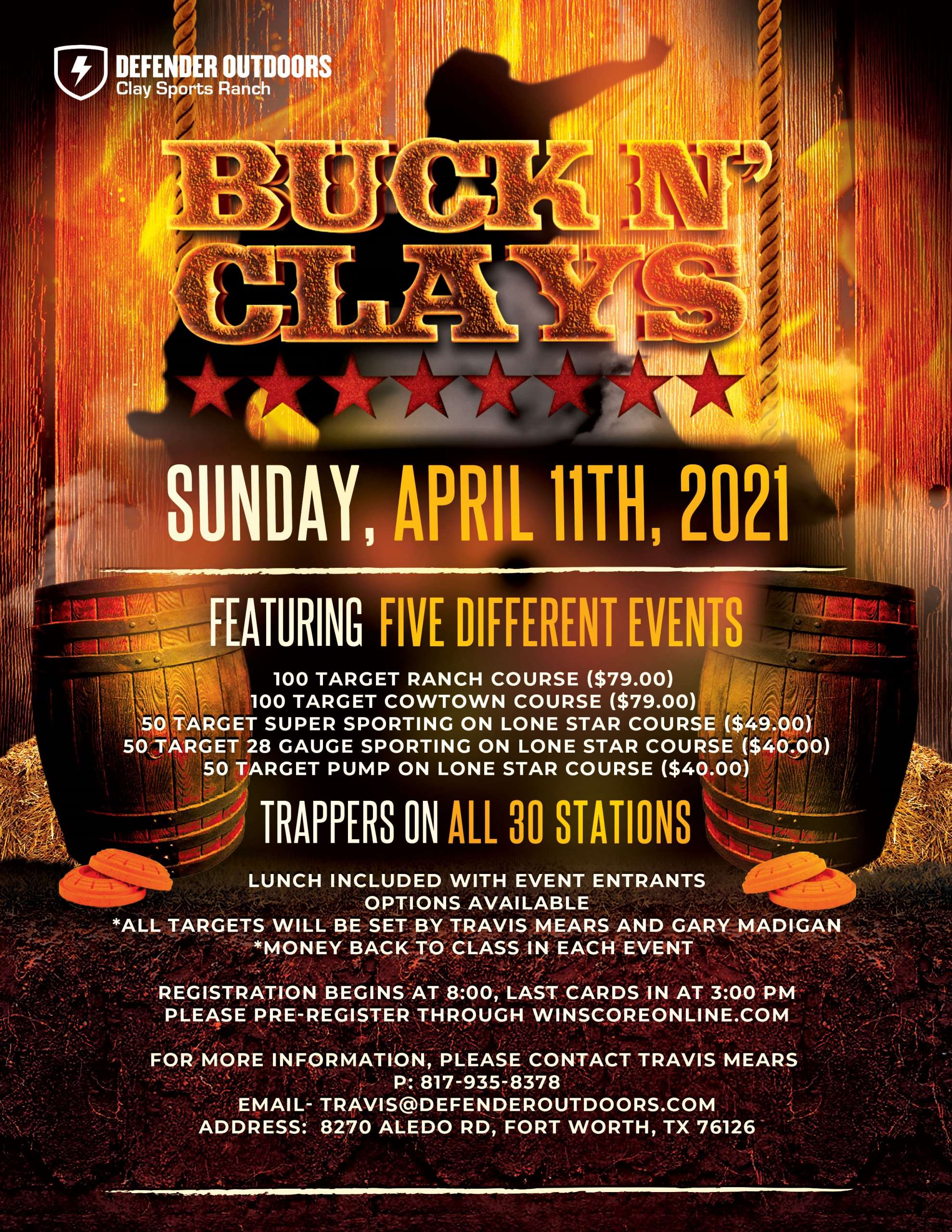 Buck N' Clays NSCA Sporting Clays Tournament Defender Outdoors
