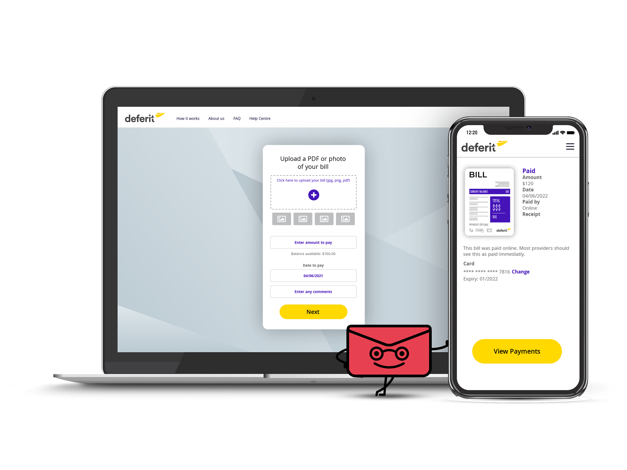 deferit pay bills online