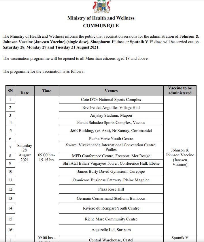Vaccination : Voici Le Calendrier | Defimedia
