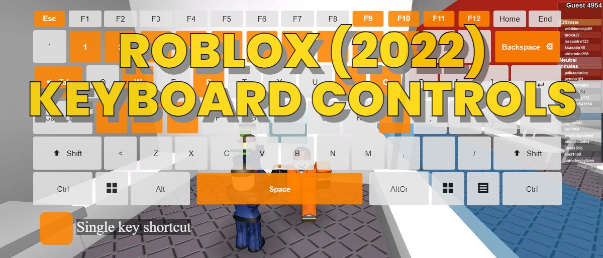 Roblox (2022) keyboard controls ‒ DefKey