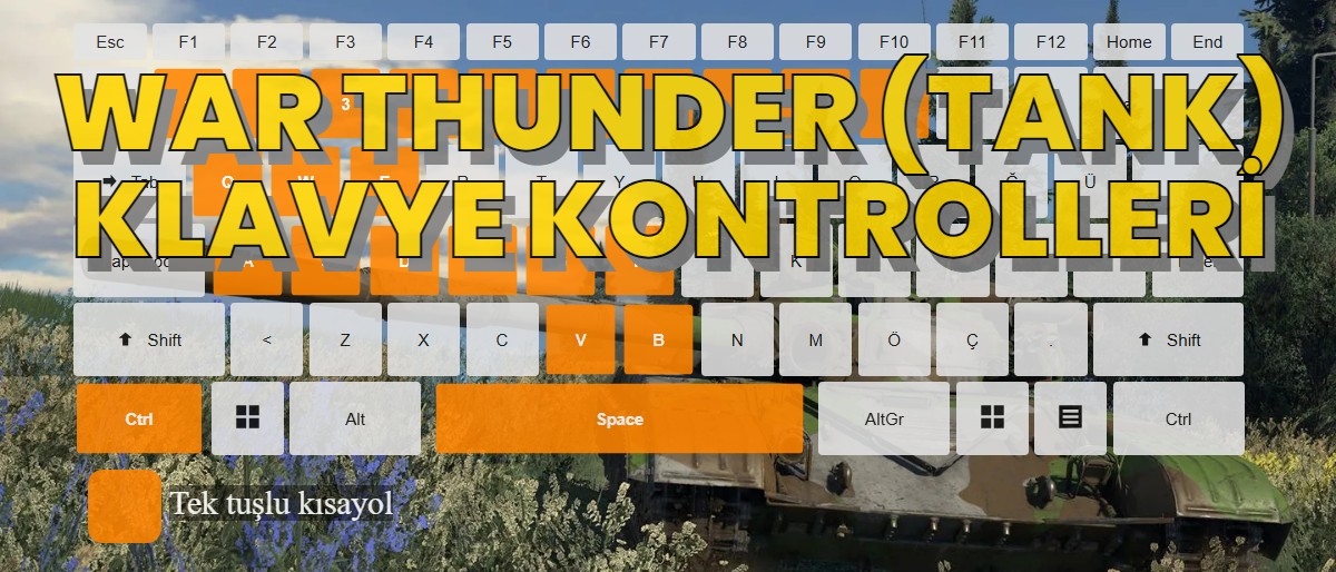 War Thunder (Tank) klavye kontrolleri ‒ DefKey