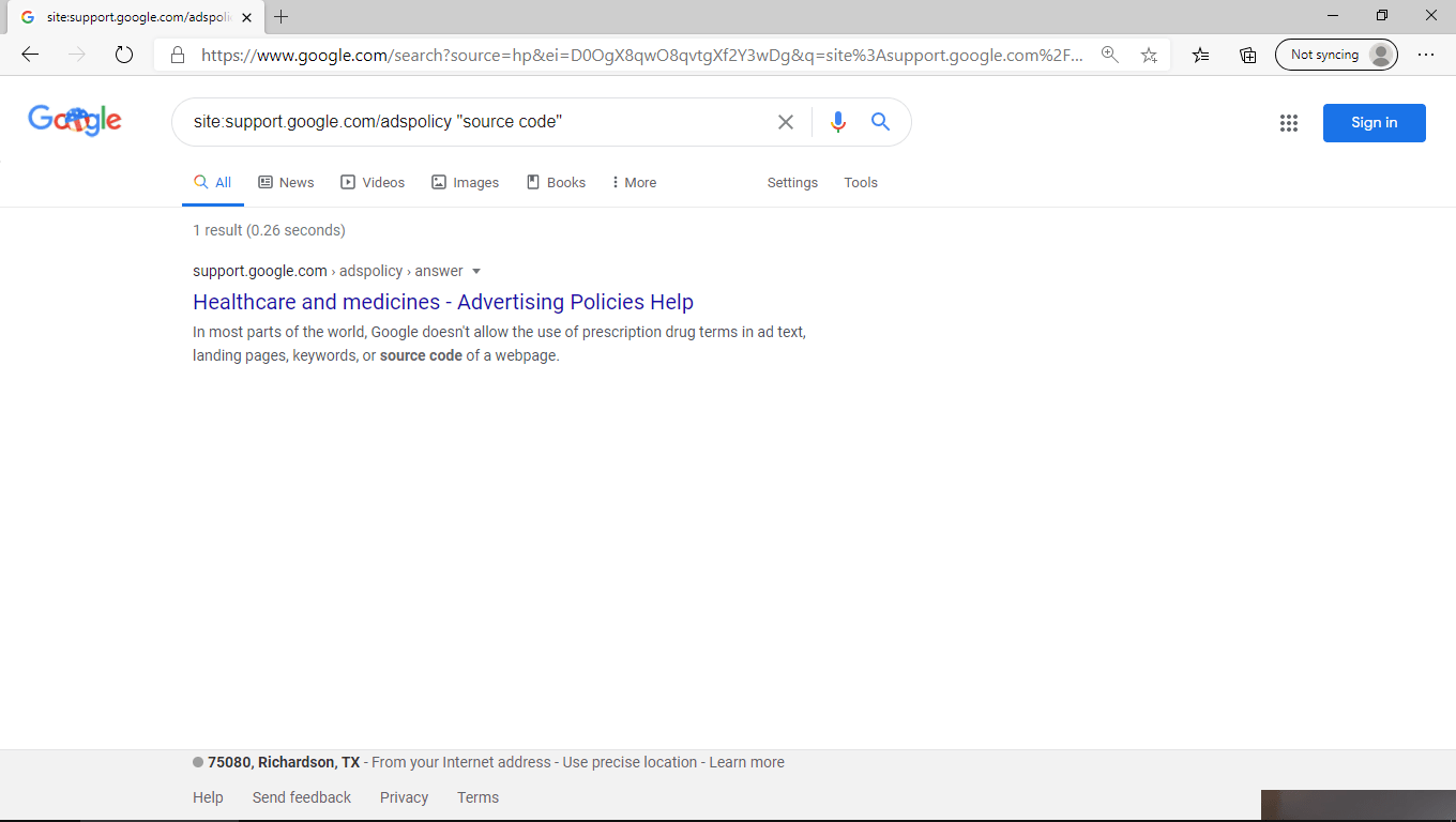 Google Bans Words in Source Code