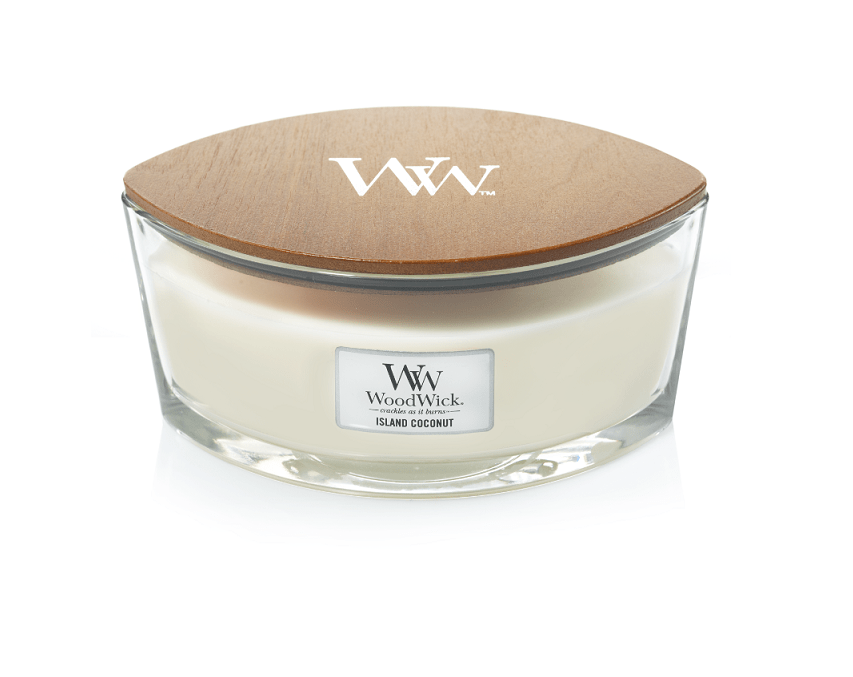 Woodwick Island Coconut Ellipse Candle De Gouden Engel