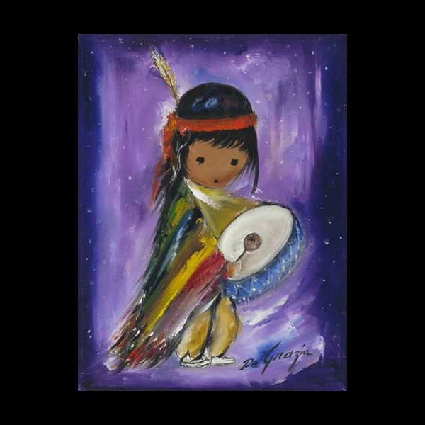 Pima Indian Drummer Boy DeGrazia Gallery in the Sun