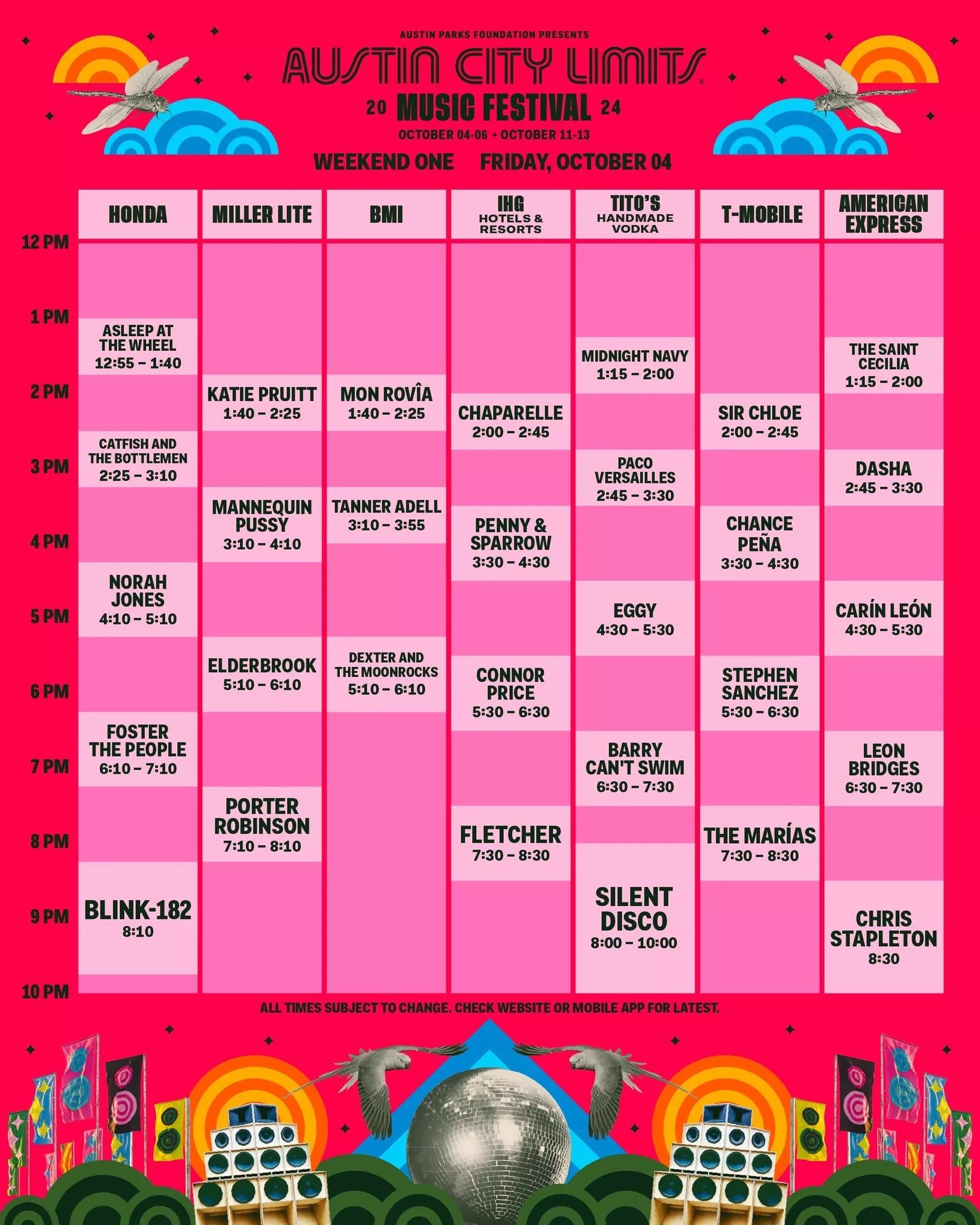 NEW ACL Festival '24 SET TIMES Schedule your Weekend! 93.3 KGSR HD2 NEW ACL Festival '24 SET TIMES Schedule your Weekend! 93.3 KGSR HD2